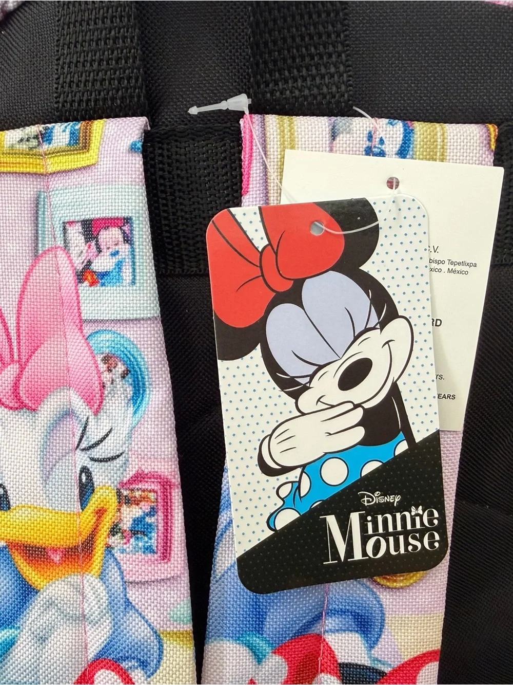 Disney Pink Minnie & Daisy Kids Backpack with Polka Dot Bow Print